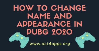 how to change name and appearance in PUBG 2020