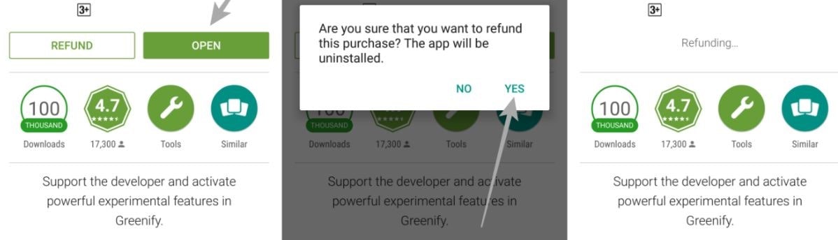 RETURN AN APP AND GET YOUR MONEY BACK